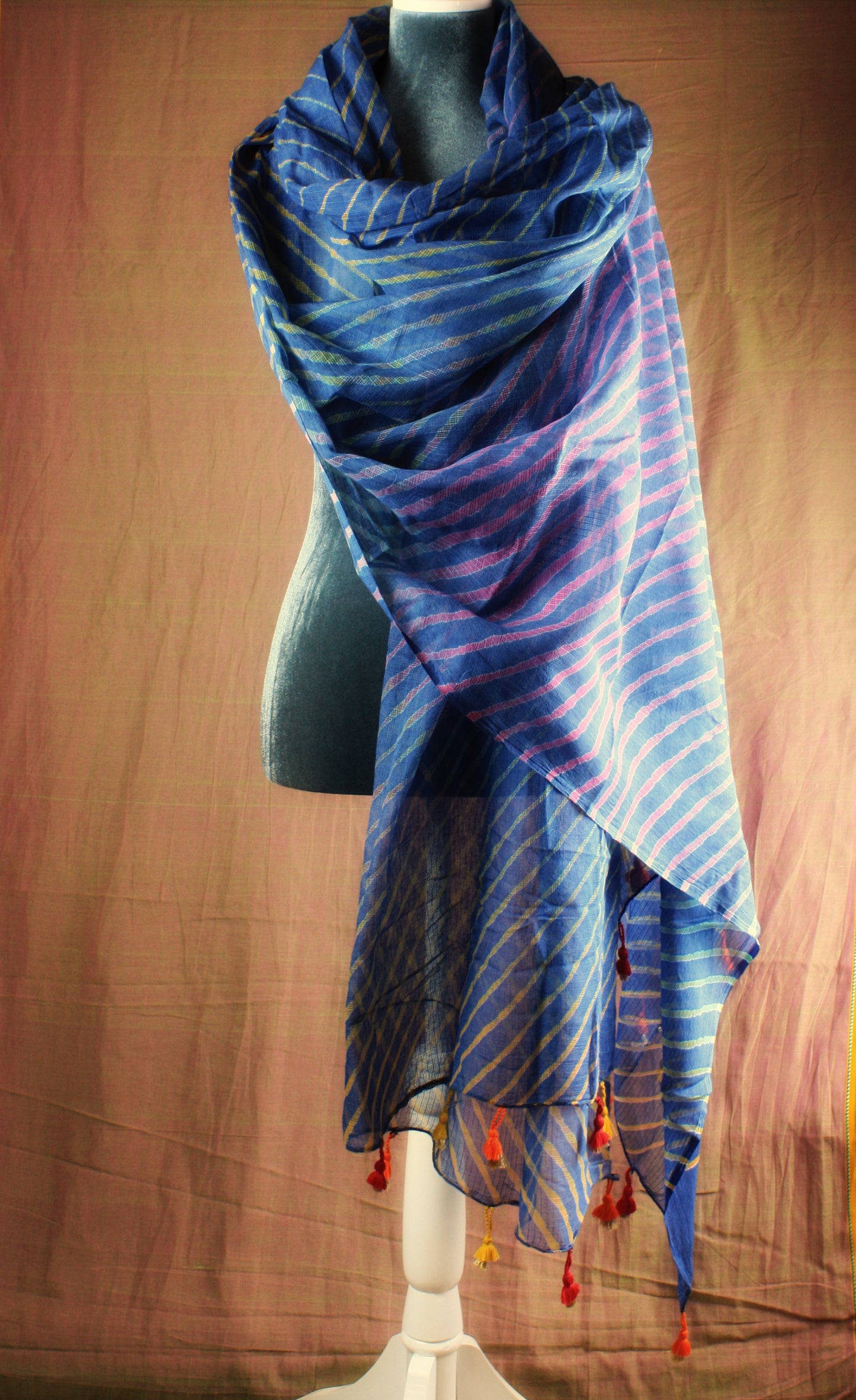 Hand crafted Leheria Tie-Dye Dupatta