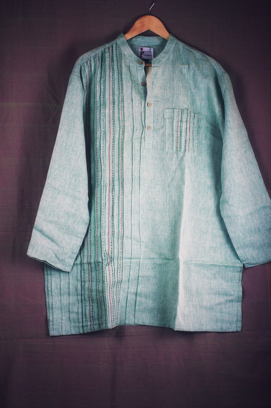 Men's Khadi Kurta - Pastel Green