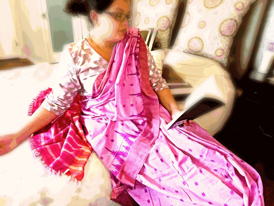 Khandua Ikat Handloom Saree - Pink