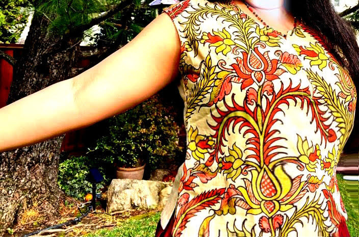 Hand Painted Kalamkari Crop top