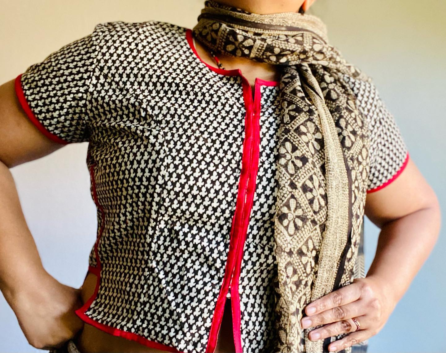 Bagru/ Dabu Hand block print Crop Top