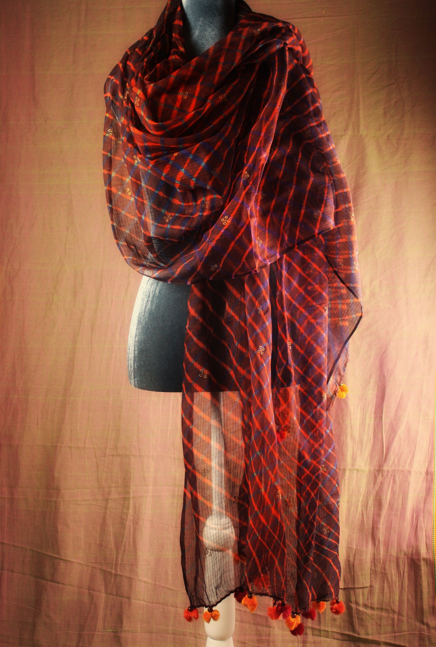 Hand crafted Leheria Tie-Dye Dupatta