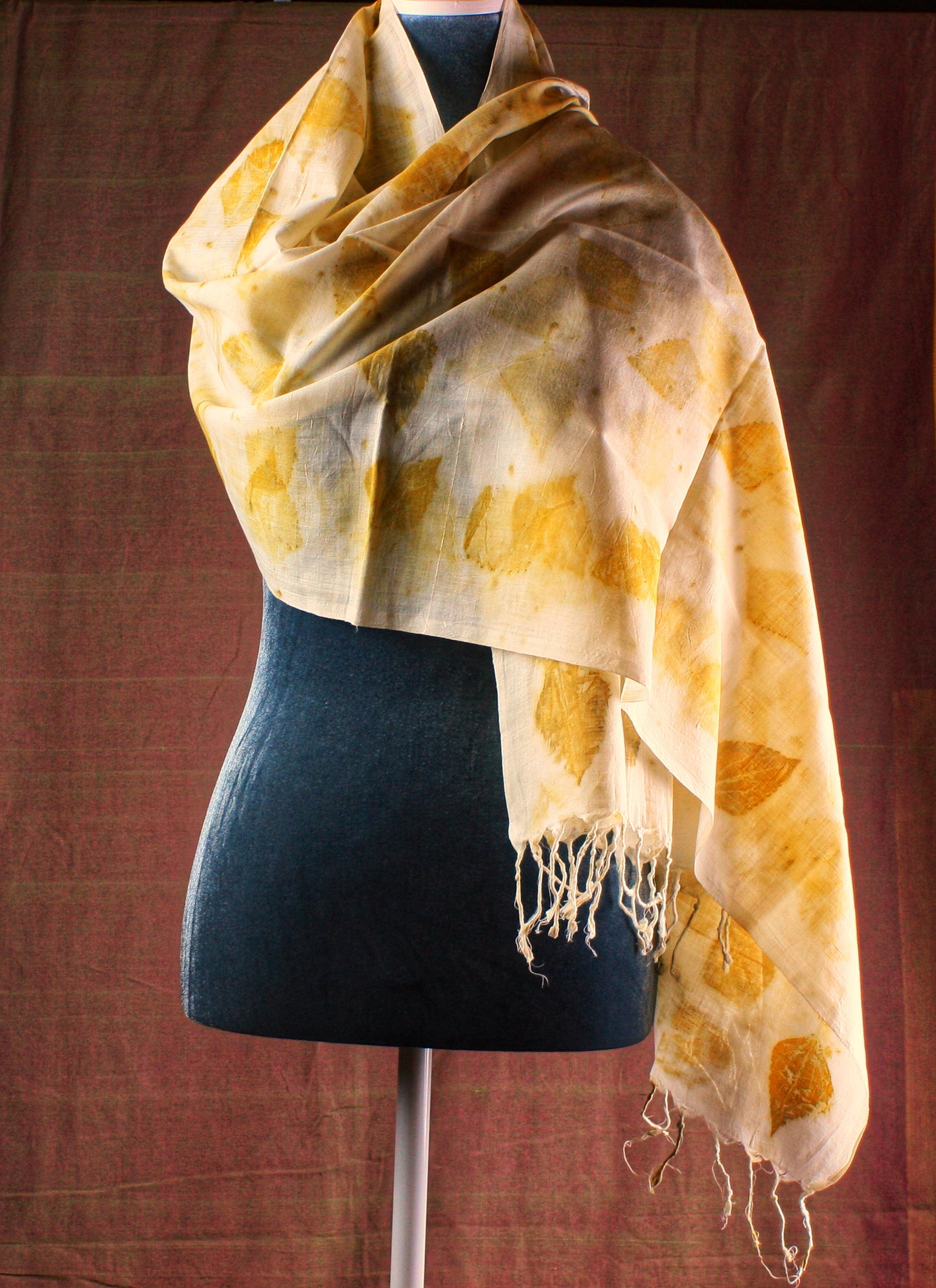 Organic cotton eco-print Stole