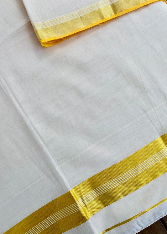 Kasavu Handloom Saree - Off White