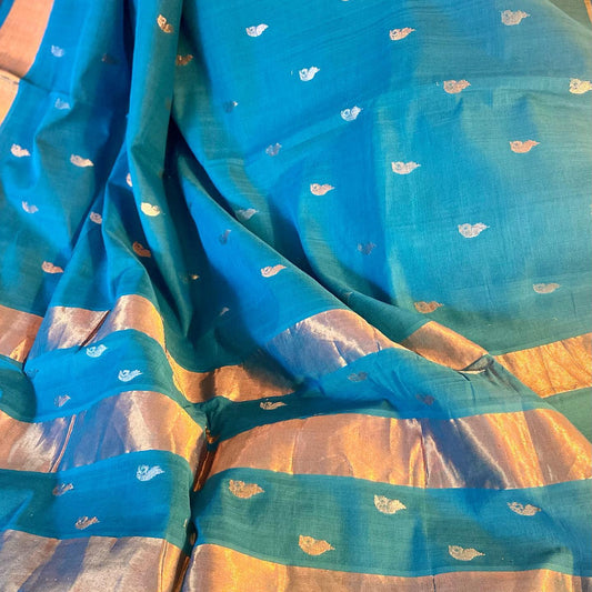 Venkatagiri Cotton Saree - Blue