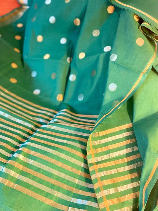 Venkatagiri Handloom Cotton Saree - Green