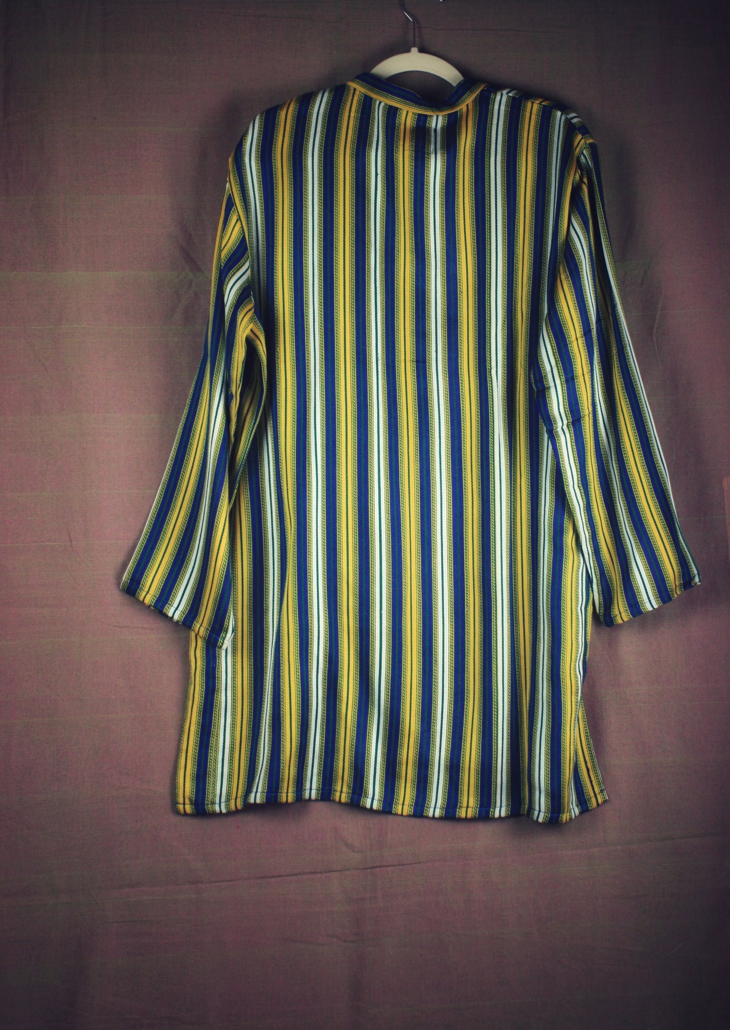 Men's Mashru Kurta - Yellow stripes