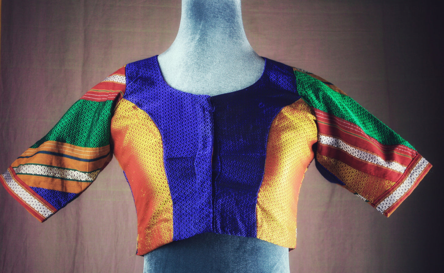 Khun multi-color Patchwork Blouse