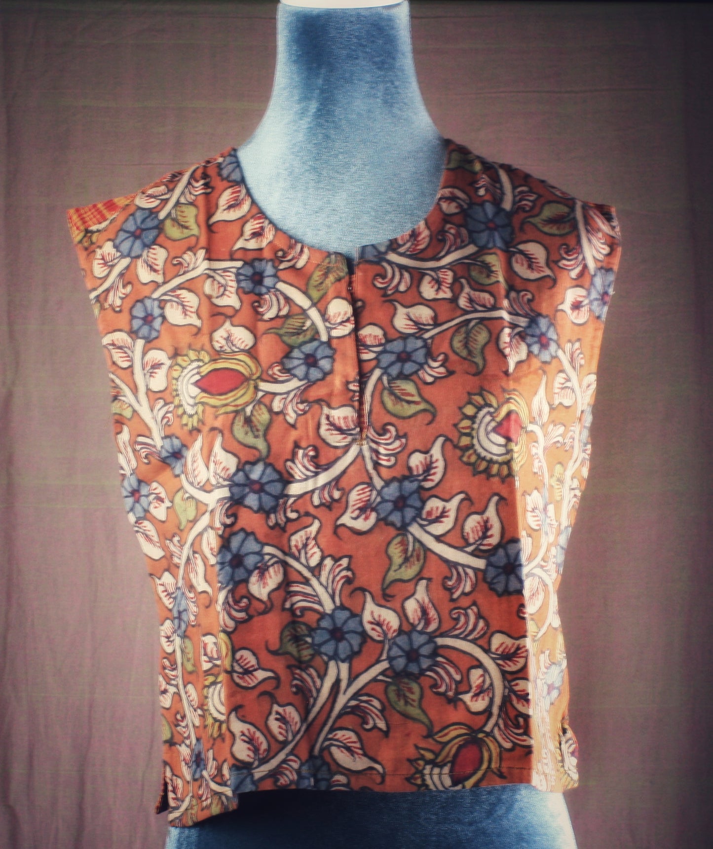 Hand Painted Kalamkari Crop top