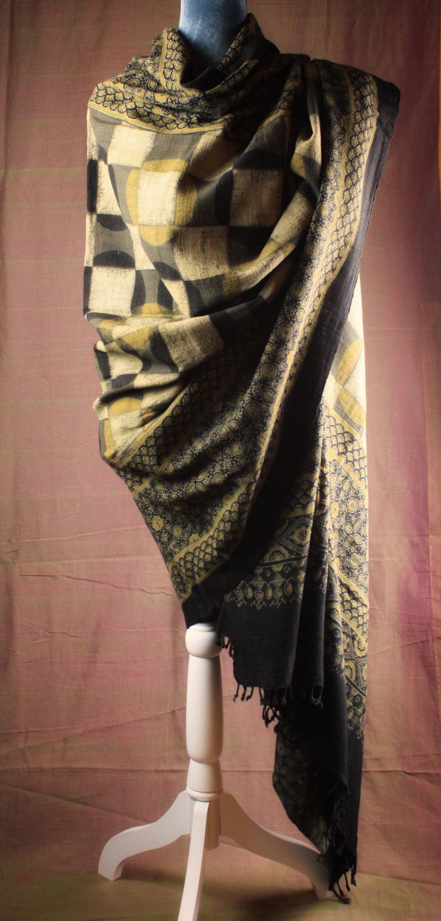 Ajrakh Organic Cotton Shawl