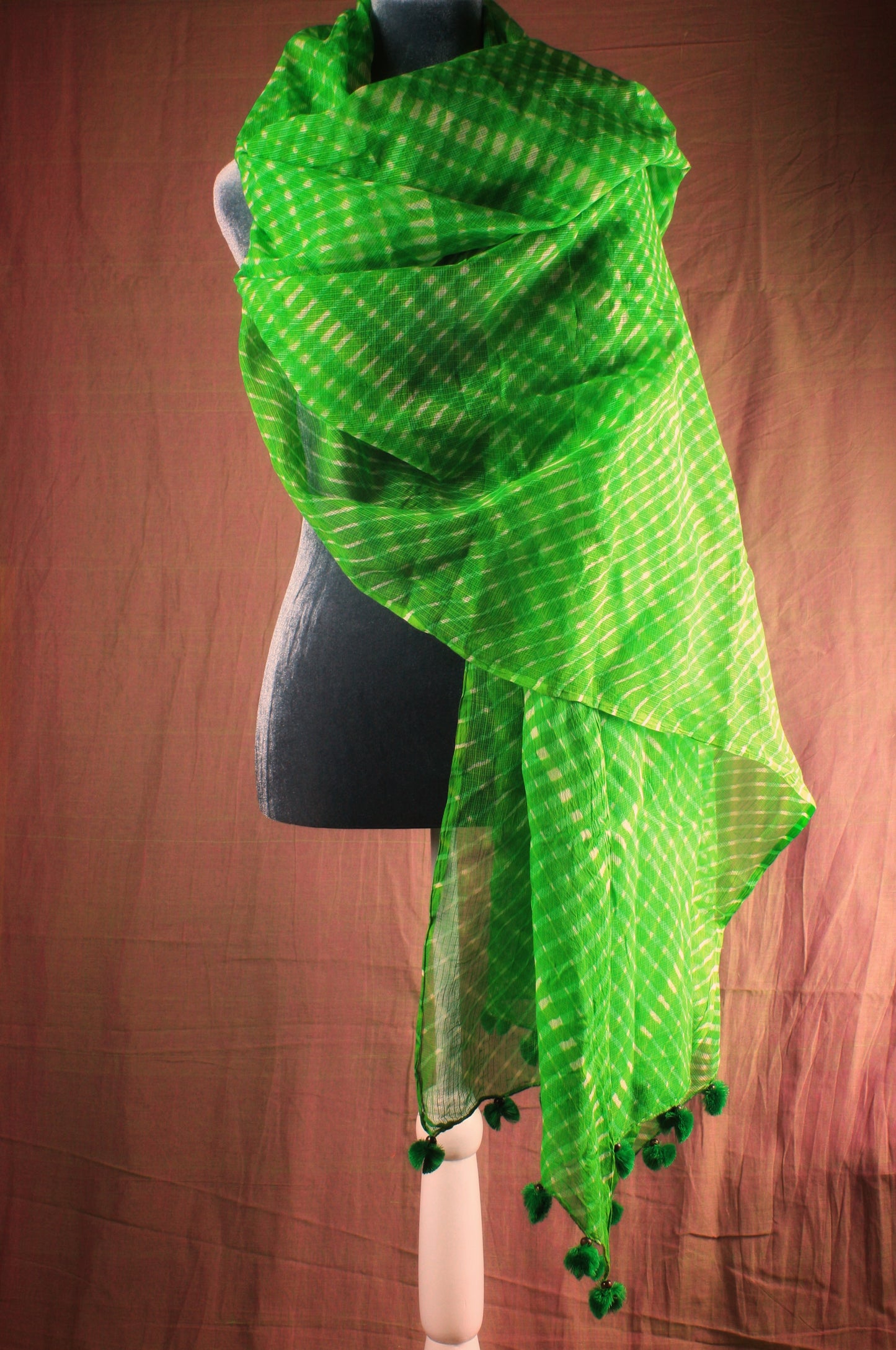 Hand crafted Leheria Tie-Dye Dupatta