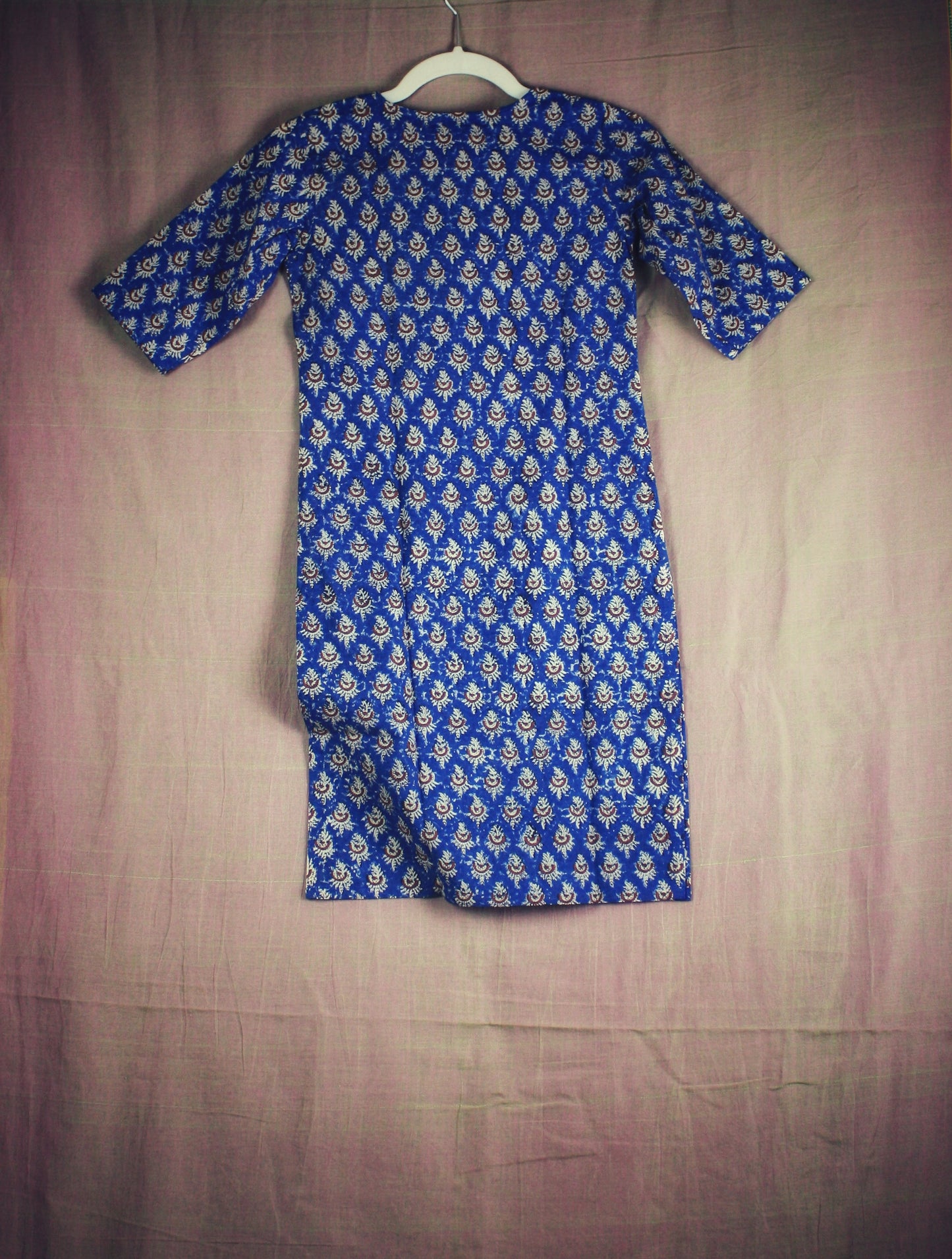 Girl's Bagru/ Dabu Hand block print Kurta