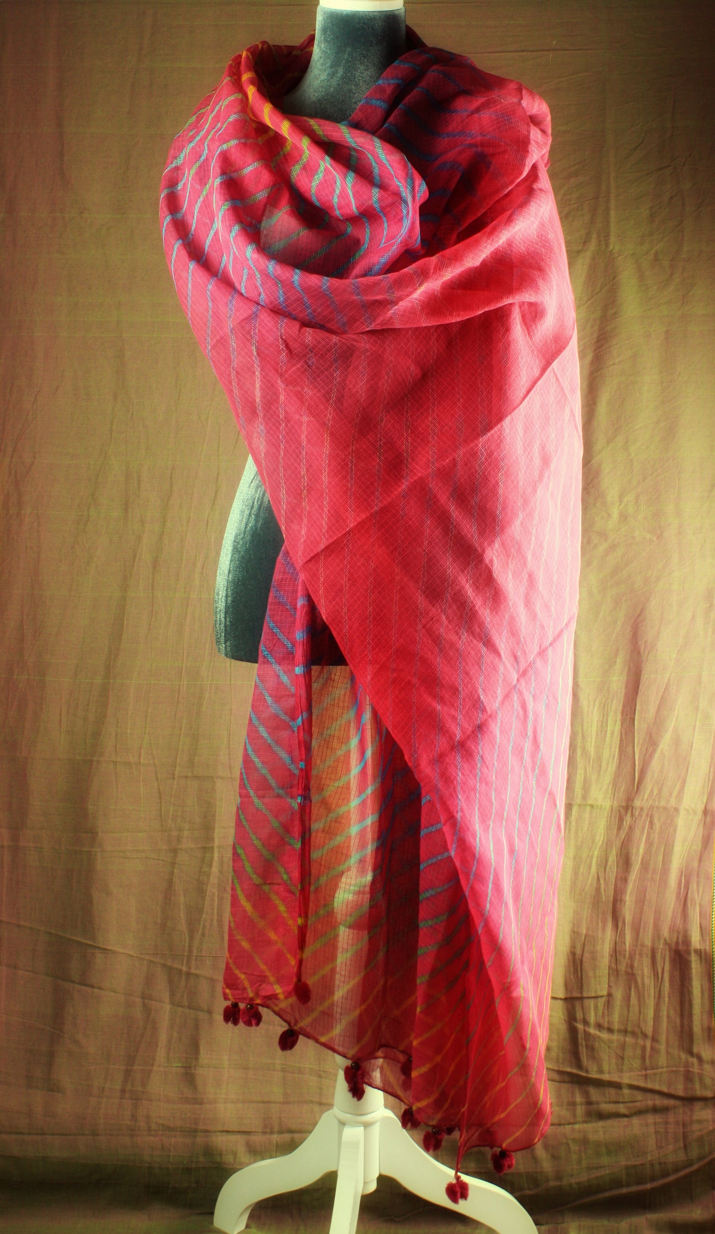 Hand crafted Leheria Tie-Dye Dupatta