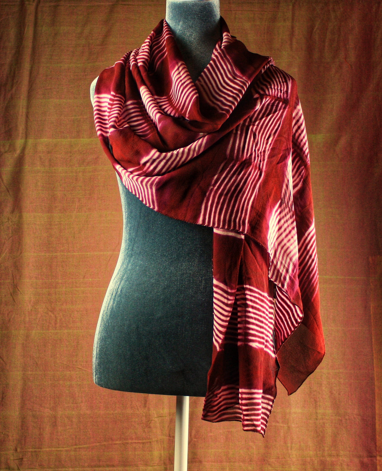 Hand crafted Shibori Silk Stole