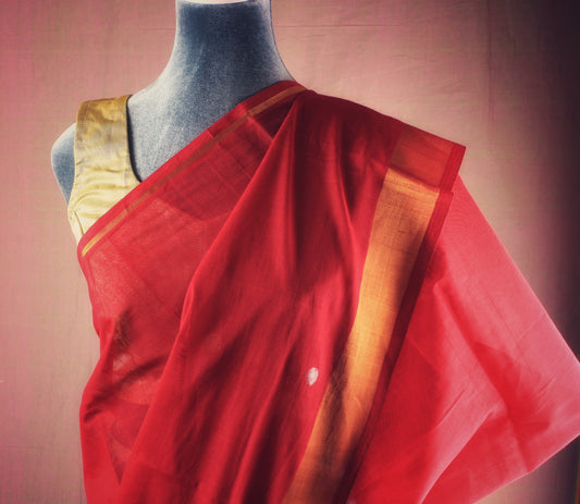 Venkatagiri Cotton Saree - Red