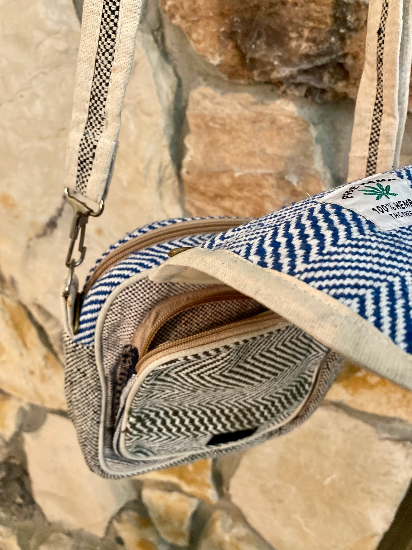 Eco-friendly Hemp sling shoulder bag