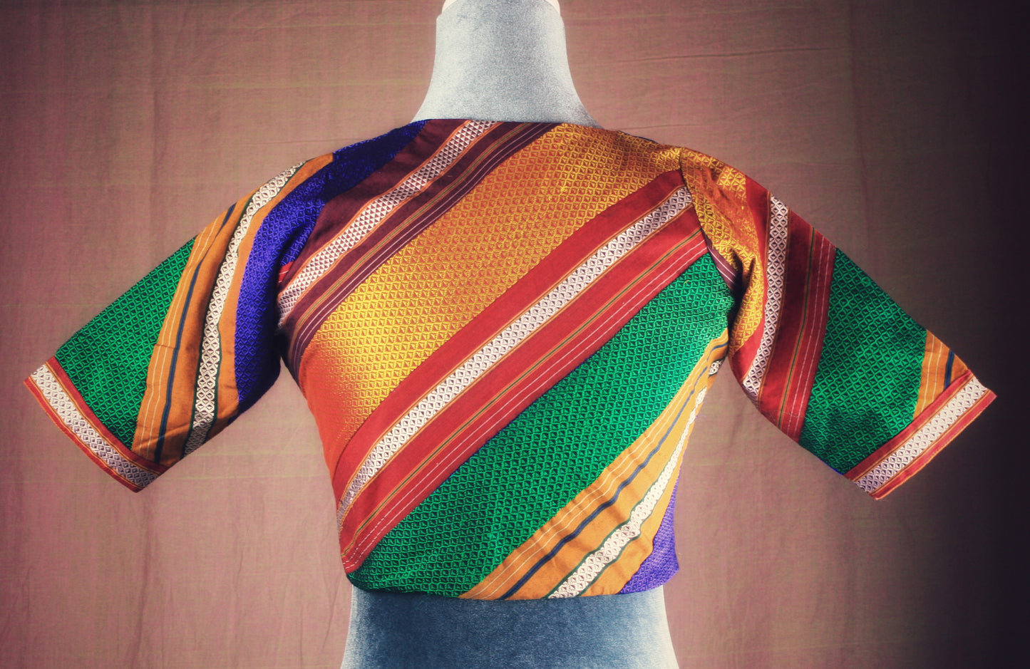 Khun multi-color Patchwork Blouse