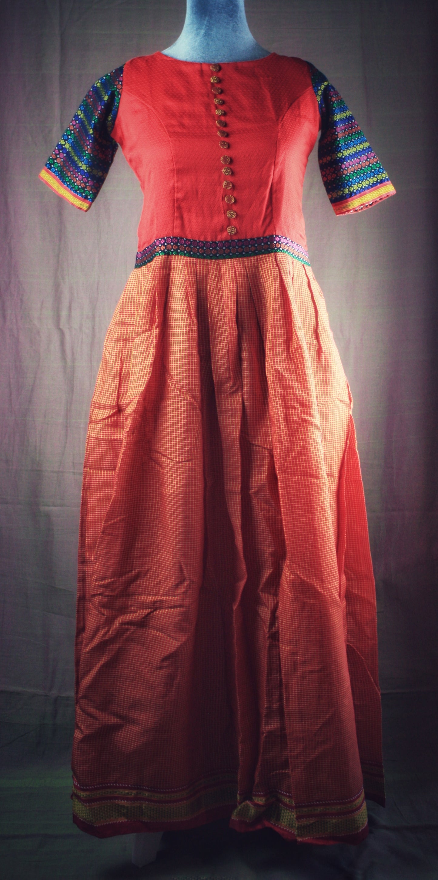 Multi-Color Khun Ilkal Maxi Dress