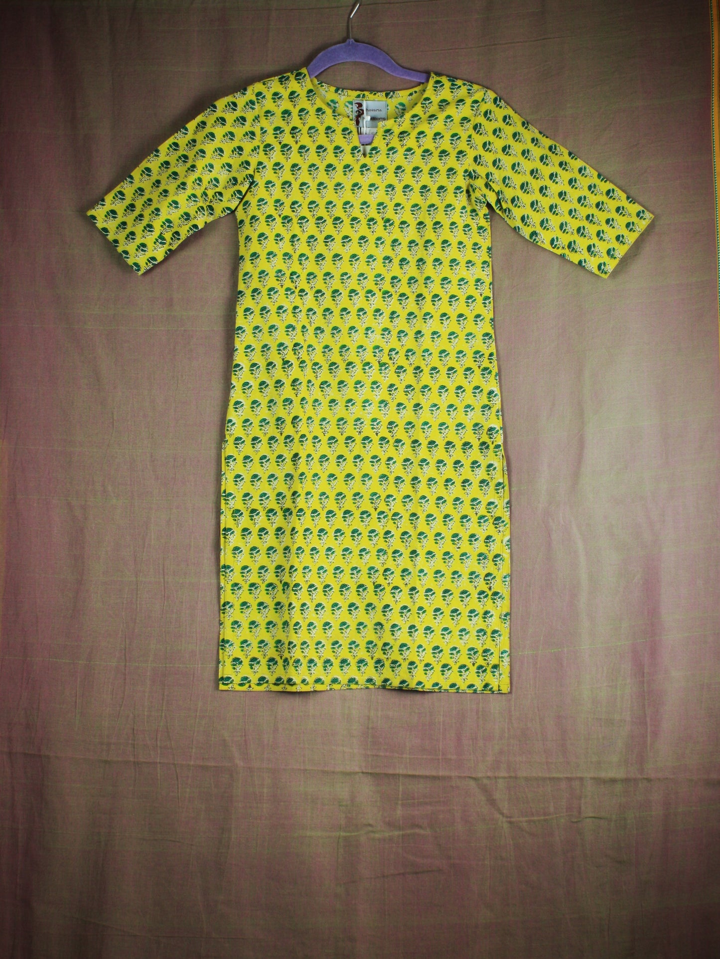 Girl's Bagru/ Dabu Hand block print Kurta