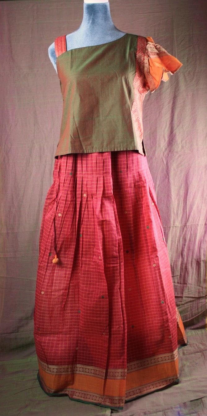 Kanjivaram Handloom Pavadai (full skirt)