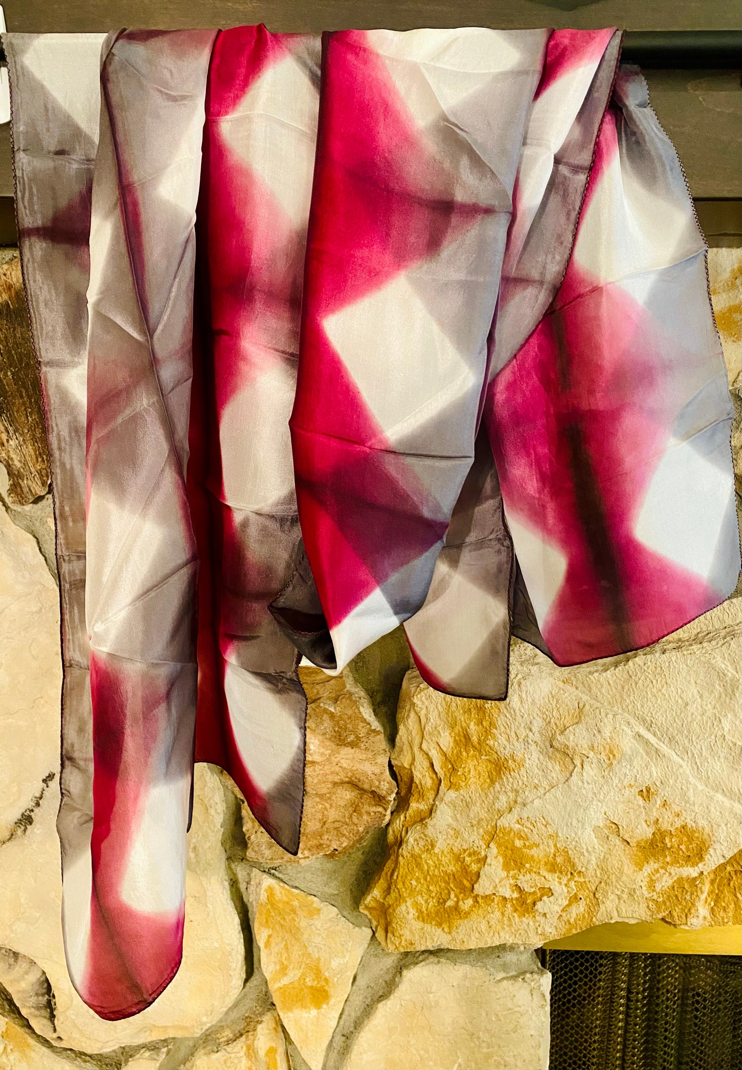 Hand crafted Shibori Silk Stole