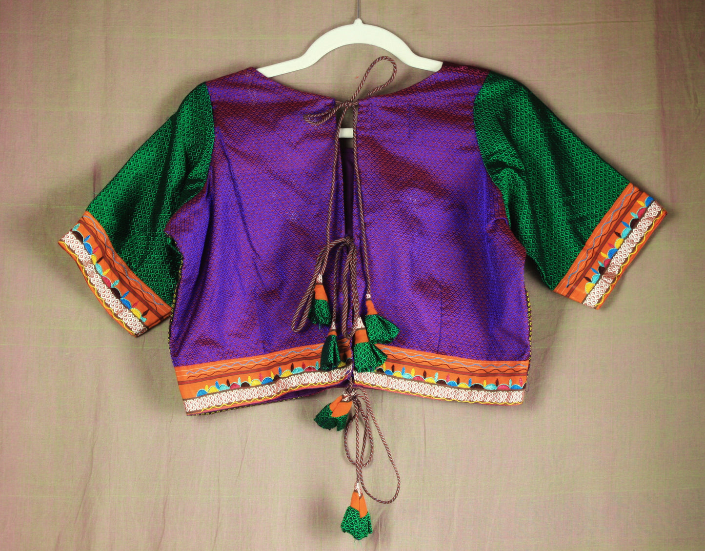 Khun multi-color Blouse with back ties