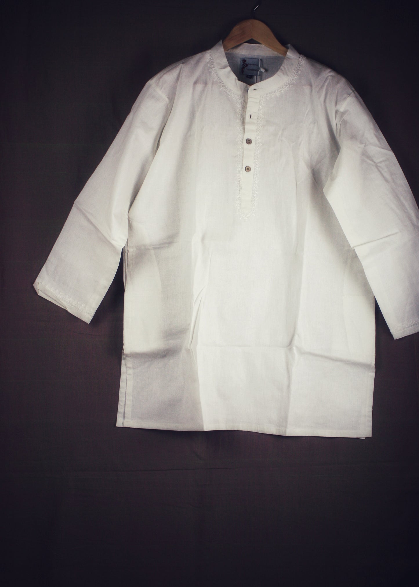 Men's White Khadi Kurta