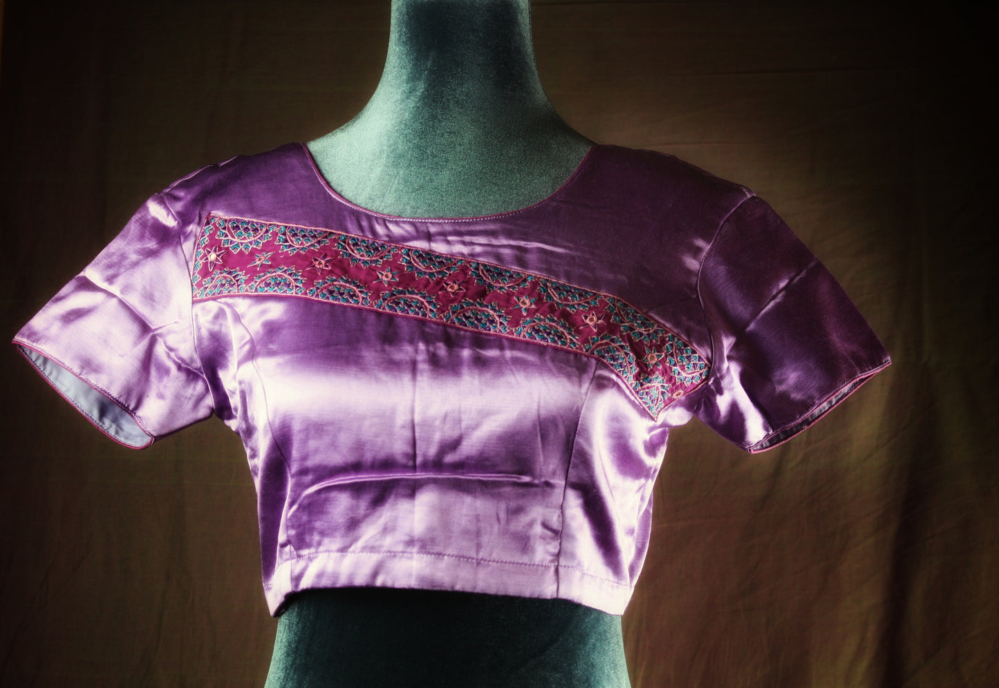 Mashru Embroidered Blouse