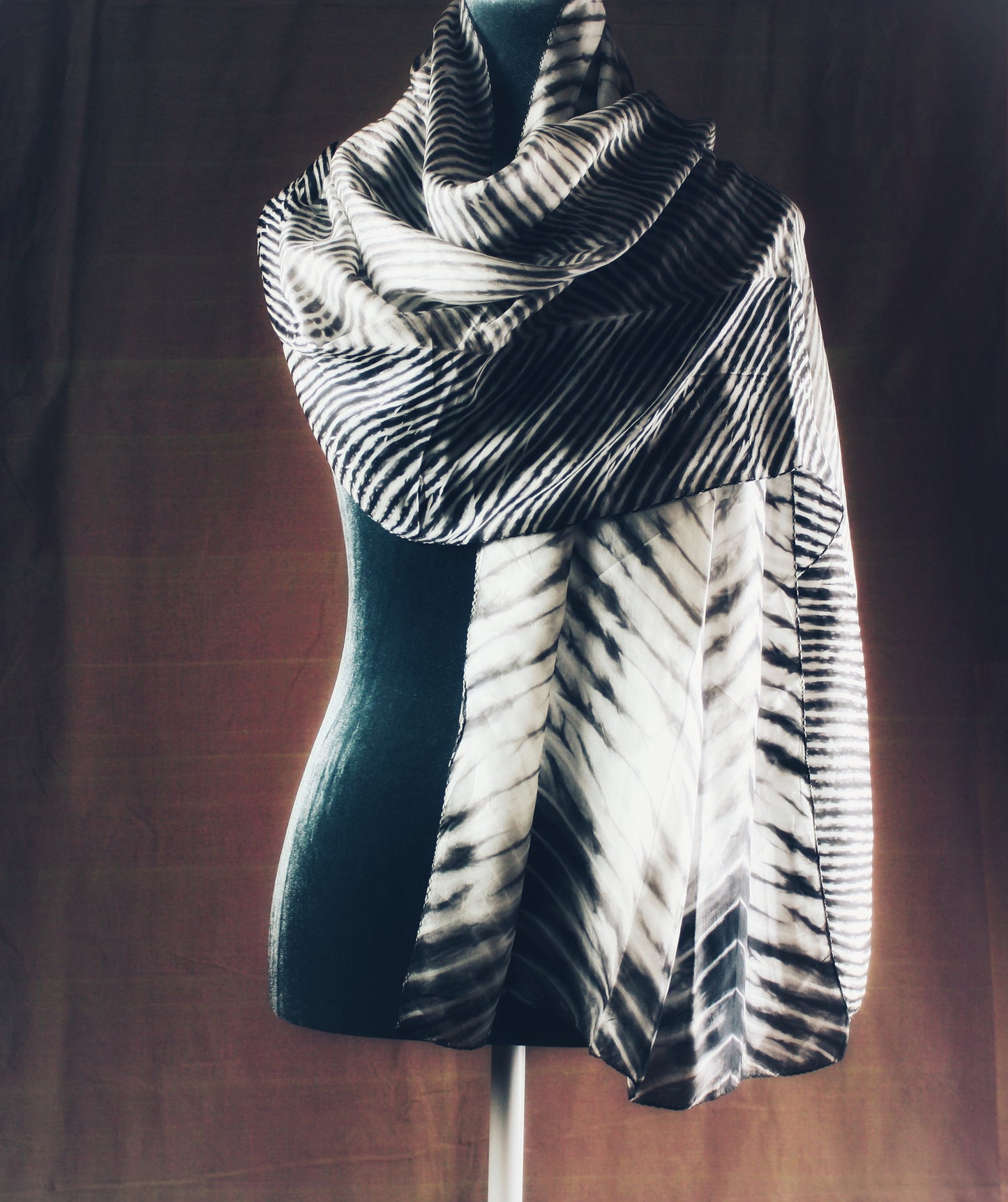 Hand crafted Shibori Silk Stole